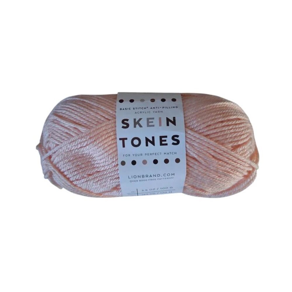 Lion Brand Skein Tones Basic Stitch Anti Pilling Weight 4 Acrylic Peachy Yarn
